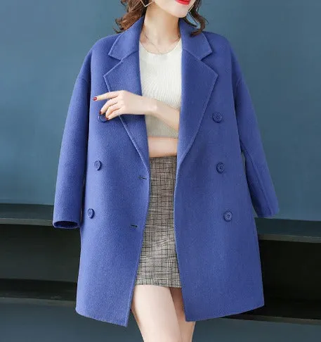 Markod | Long Wool Coat Tops for Women