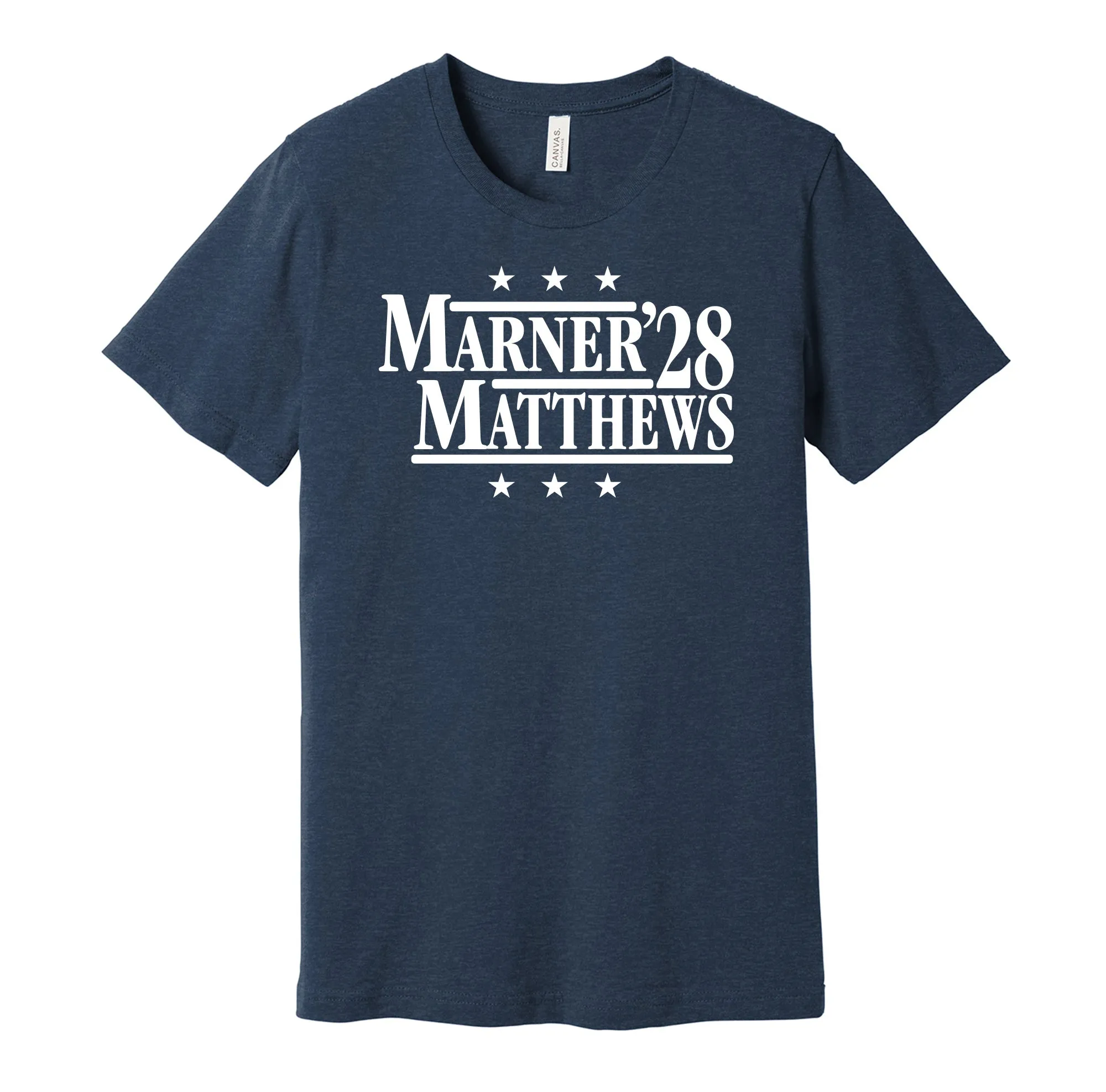 Marner & Matthews '28 - Toronto Hockey Political Campaign Parody T-Shirt - Hyper Than Hype Shirts