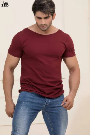 Maroon Boat Neck