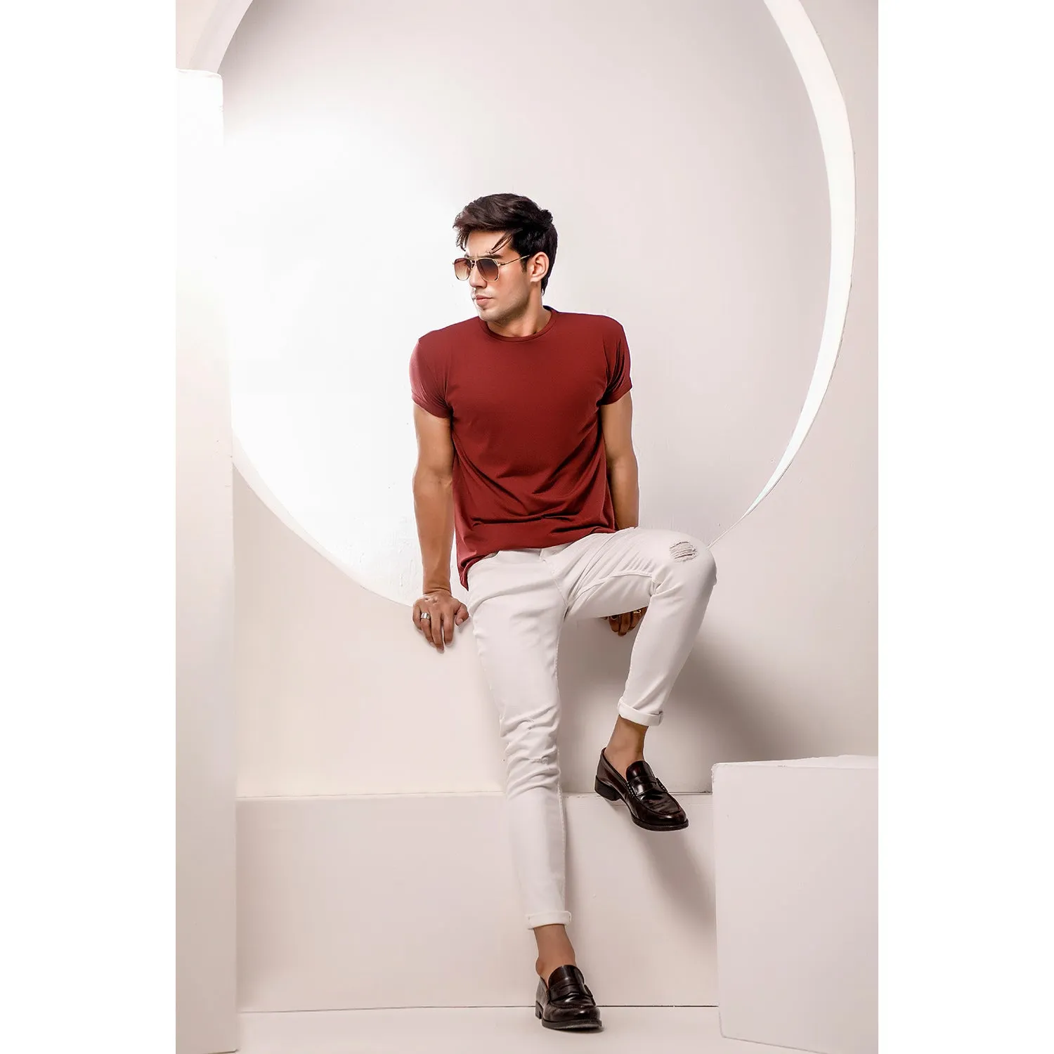 Maroon Crew Neck