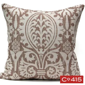Medieval Damask Pillow - Chocolate