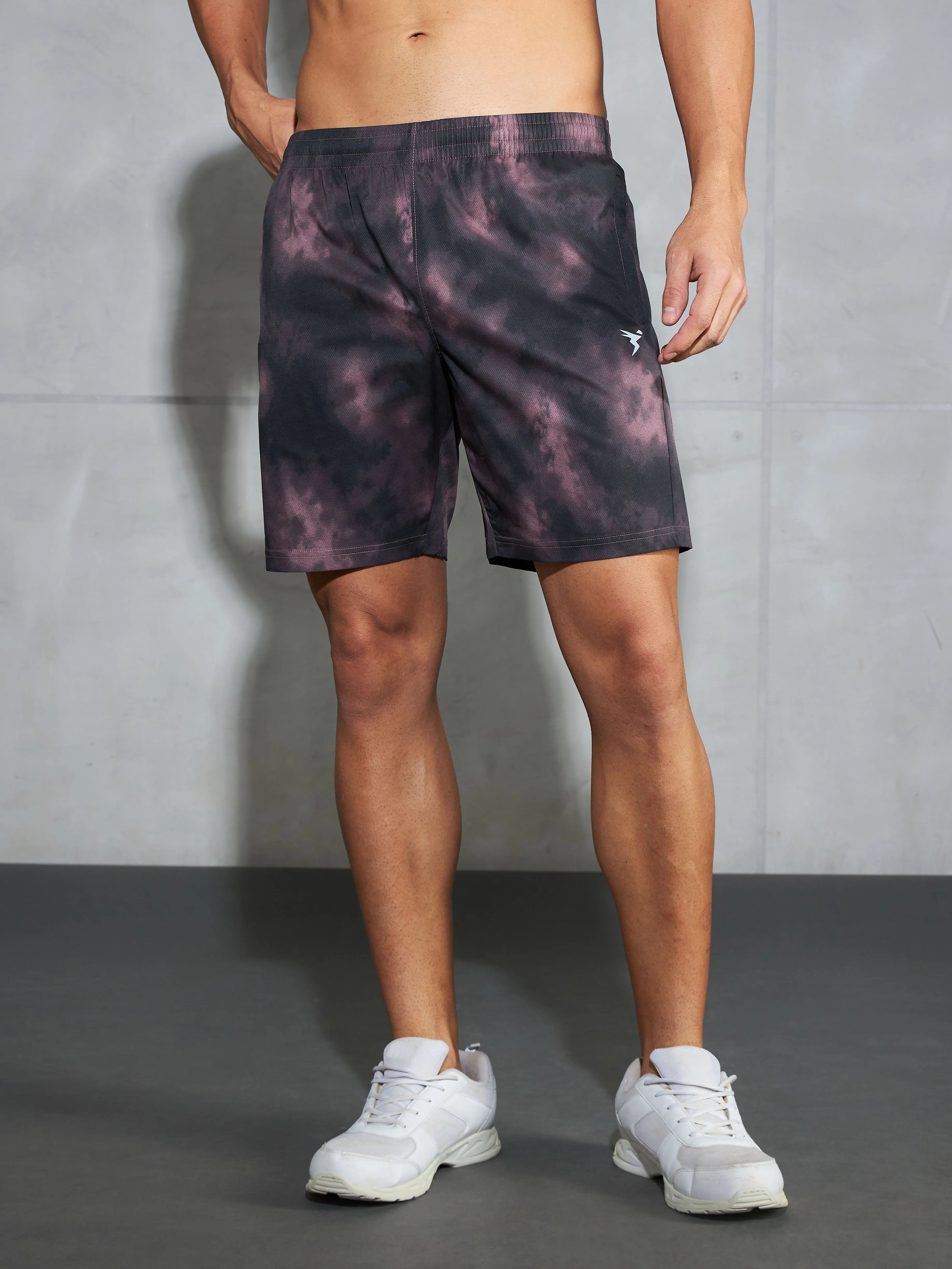 Men Printed Regular Fit Shorts with TS LYTRA