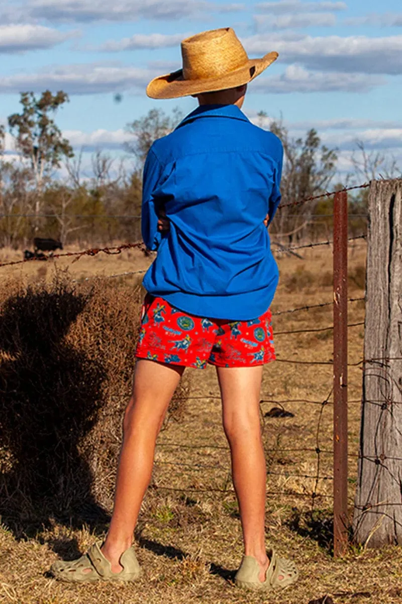 Mens Crowbar Chainsaw Print Shorts