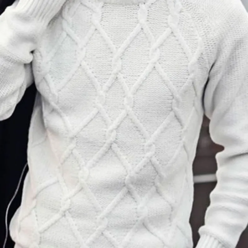 Men'S Fashion Casual Solid Color Long Sleeve Sweater