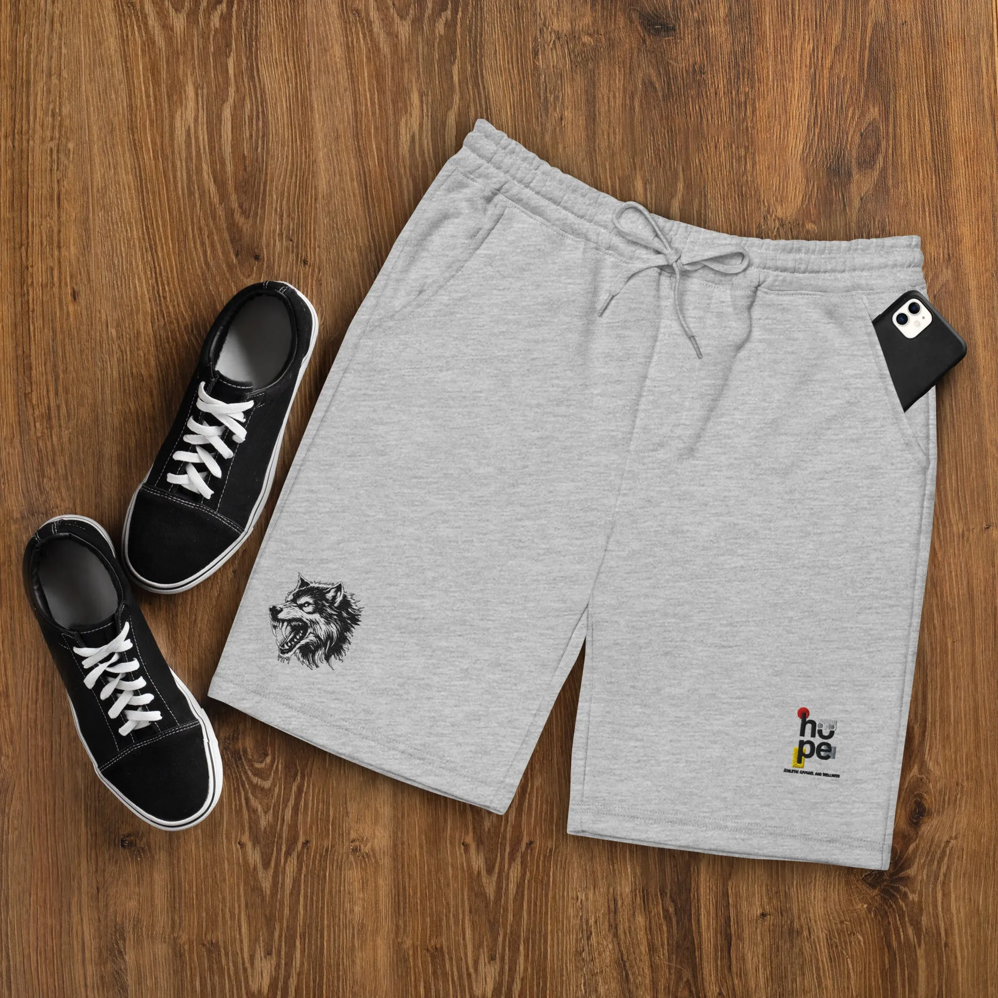 Men's Fleece Shorts Wolf Performance - Unleash Your Potential