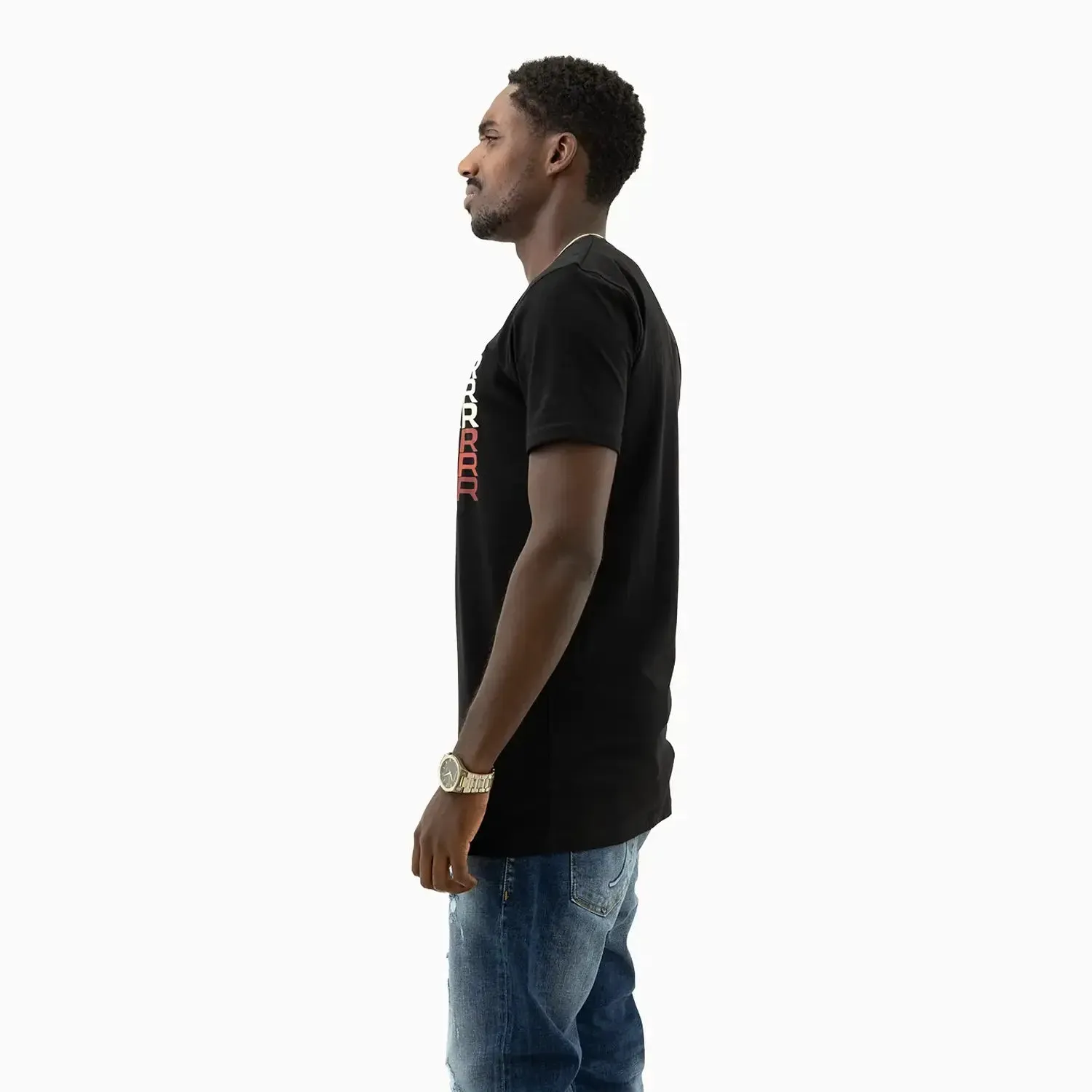 Men's Gradient Text Short Sleeve T-Shirt