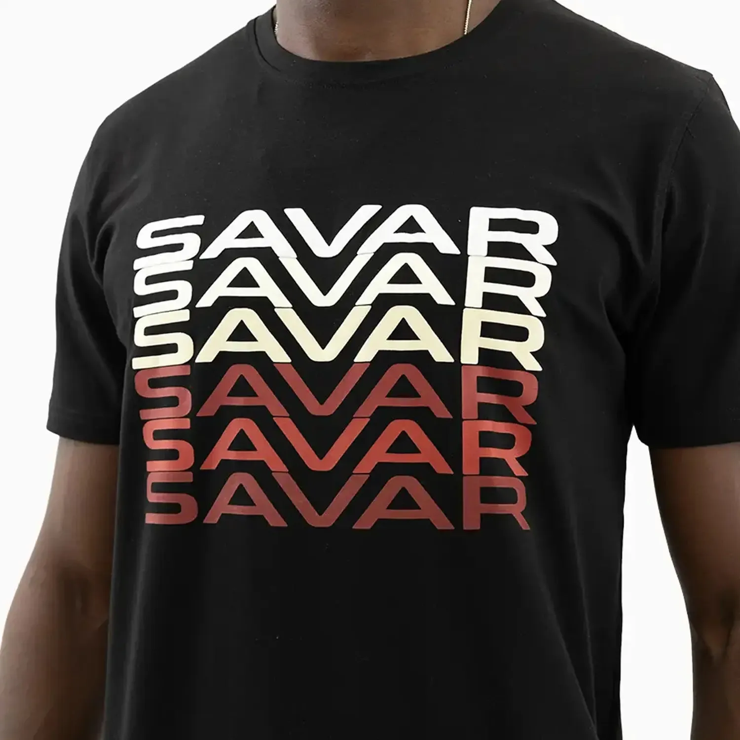 Men's Gradient Text Short Sleeve T-Shirt