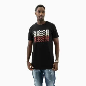 Men's Gradient Text Short Sleeve T-Shirt