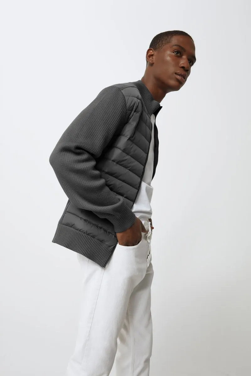 Mens HyBridge® Knit Jacket Black Label Iron Grey 6830MB