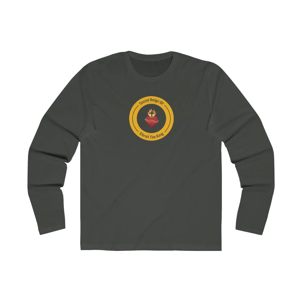 Men's Long Sleeve Christian Catholic Shirt Gift Crew Tee