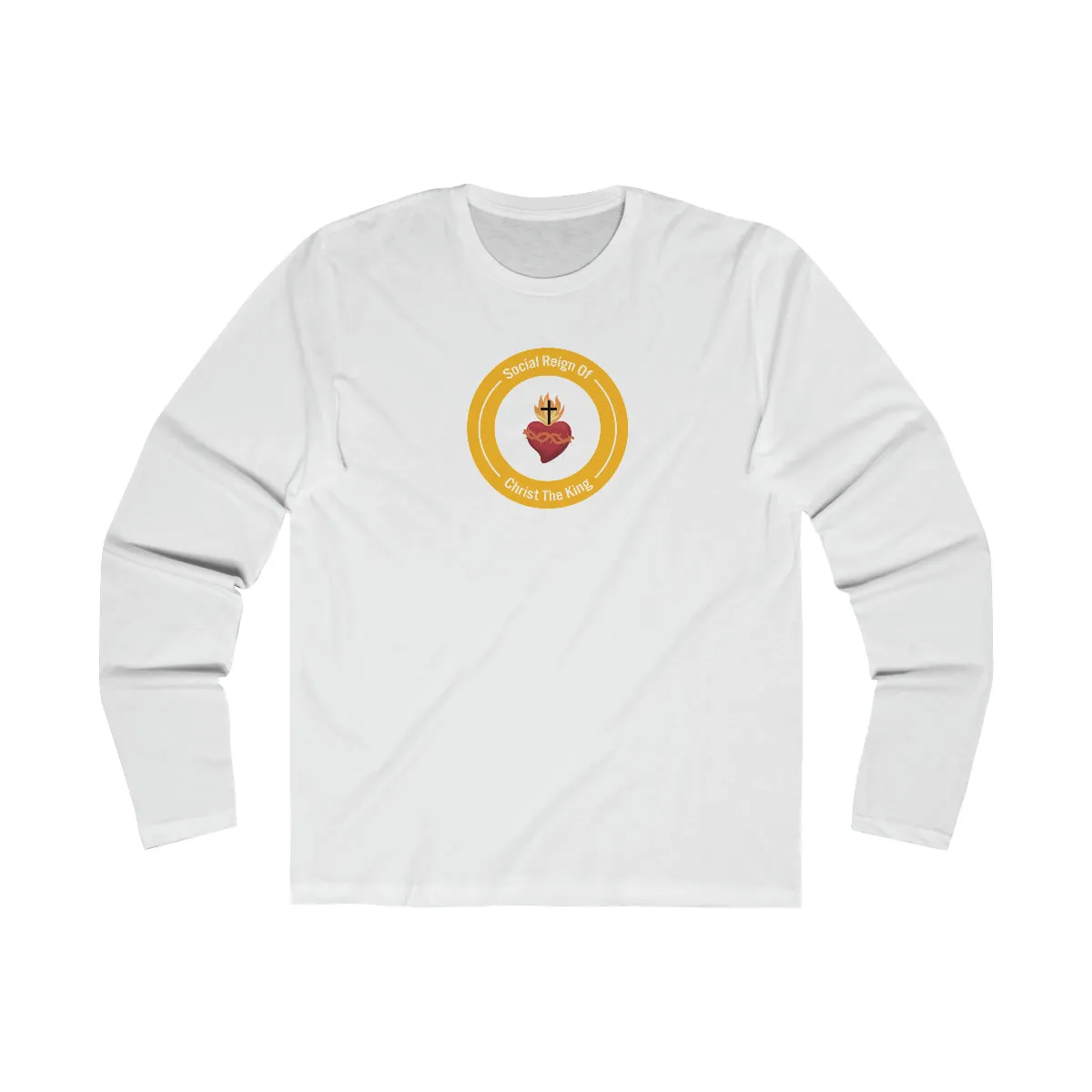 Men's Long Sleeve Christian Catholic Shirt Gift Crew Tee
