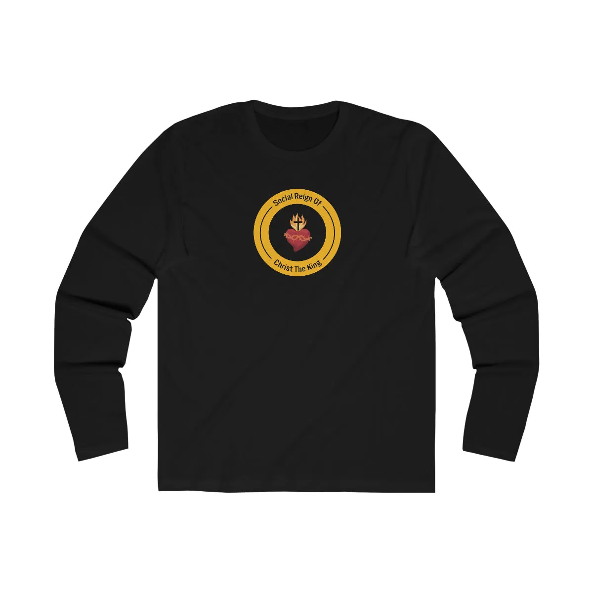 Men's Long Sleeve Christian Catholic Shirt Gift Crew Tee