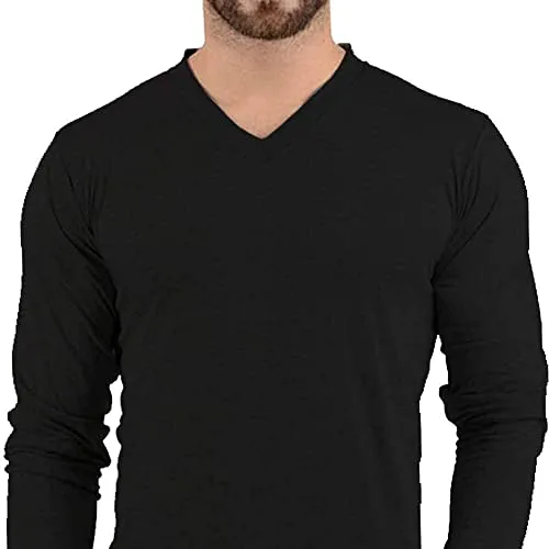 Mens Long Sleeve Plain Pullover Jersey Shirt