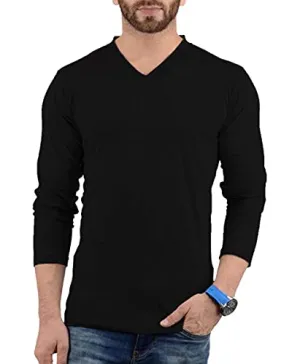 Mens Long Sleeve Plain Pullover Jersey Shirt