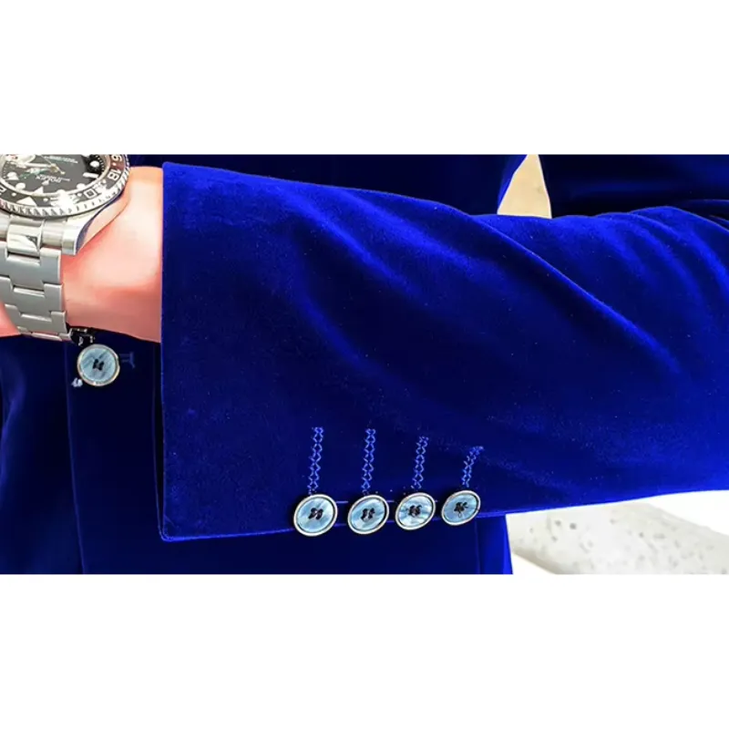 Men's Luxurious Slim Fit One-Button Velvet Blazer | Ideal for All Seasons