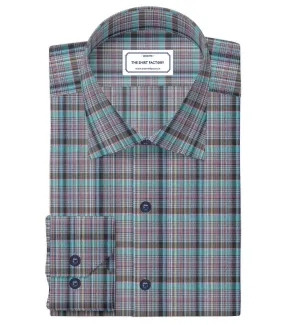Men's Premium Cotton Multicolour Checked Shirt (10359)