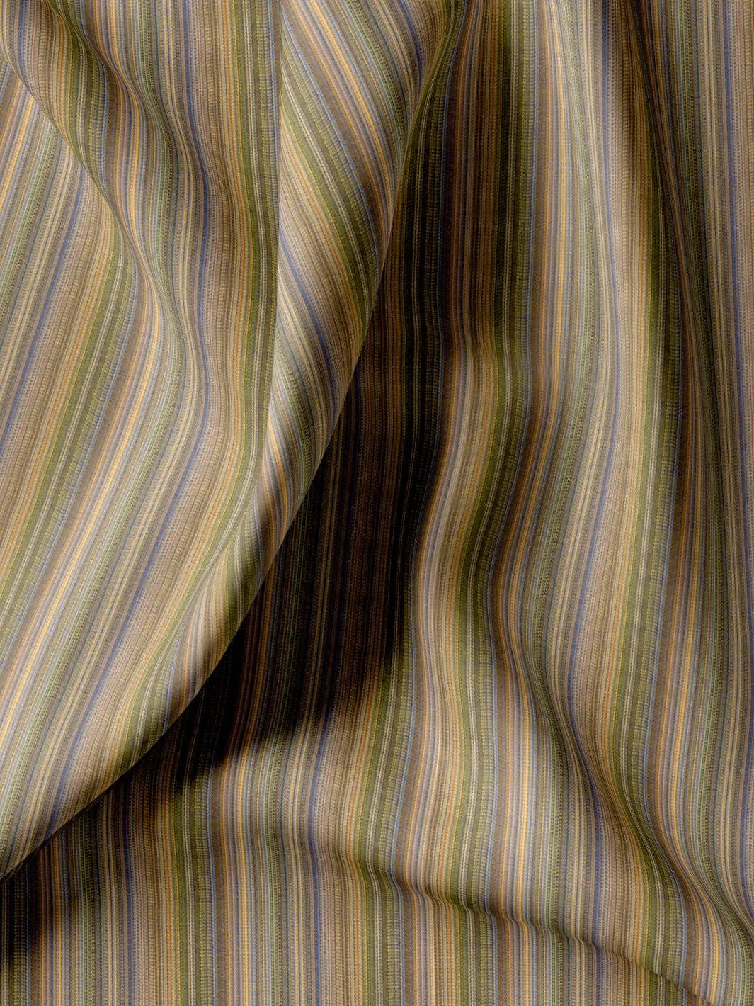 Men's Premium Cotton Multicolour Striped Shirt (10366)