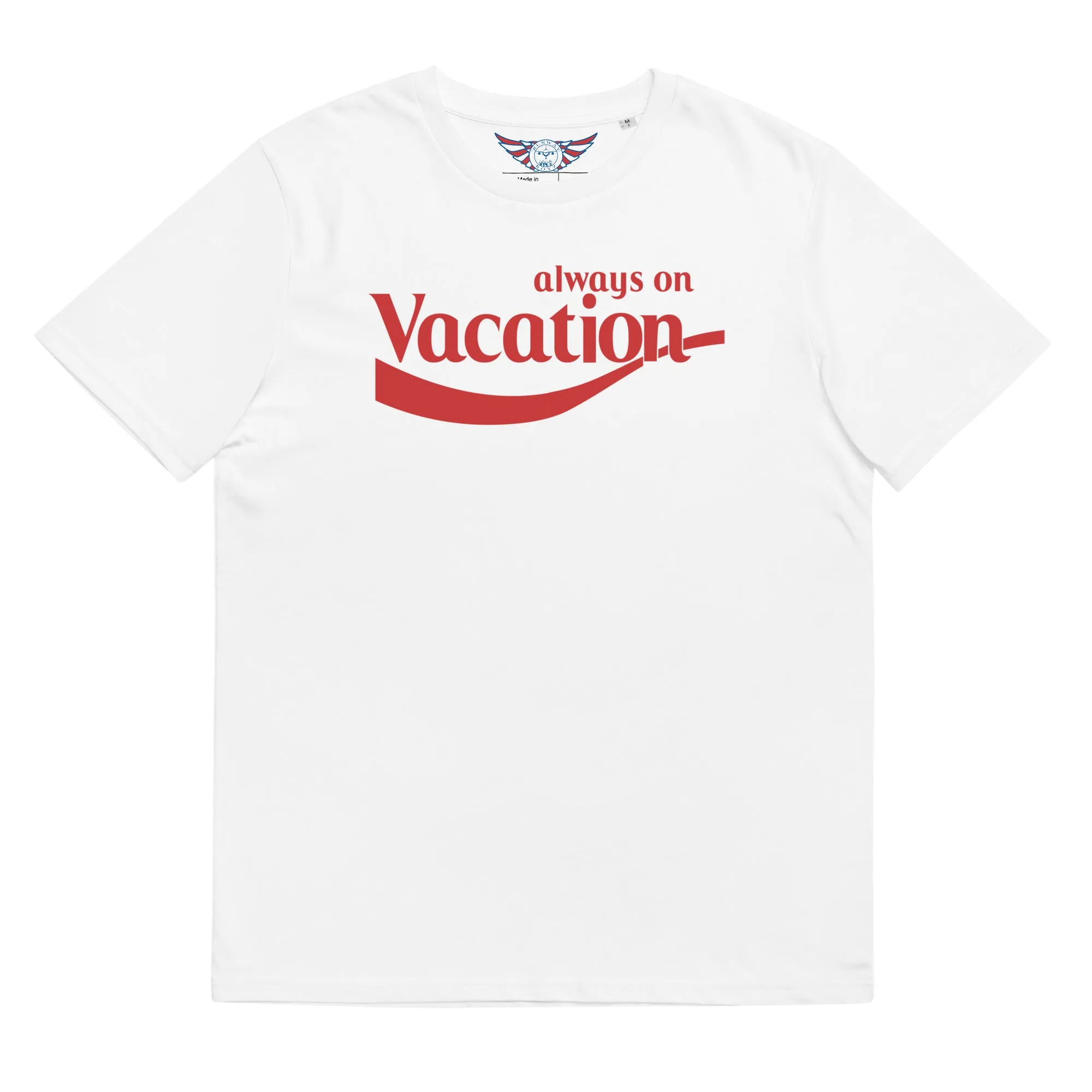 Men's "Always On Vacation" Organic Tee