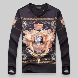 Mens Slim Fit Fashion Printing O-Neck Sweatshirt
