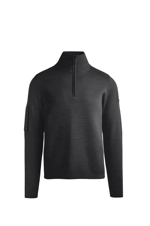 Mens Stormont ¼ Zip Sweater Black Label Iron Grey 7013MB