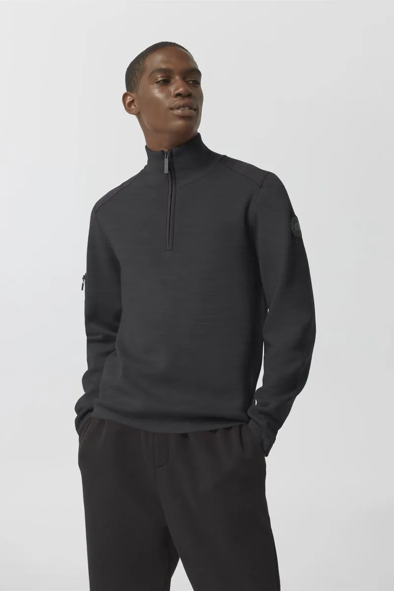 Mens Stormont ¼ Zip Sweater Black Label Iron Grey 7013MB