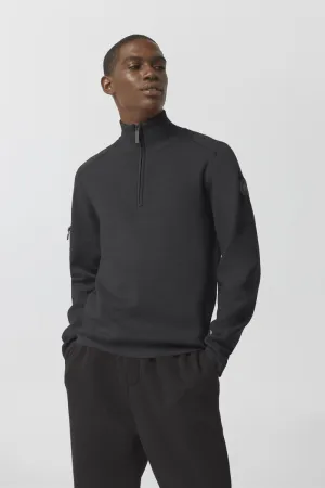 Mens Stormont ¼ Zip Sweater Black Label Iron Grey 7013MB