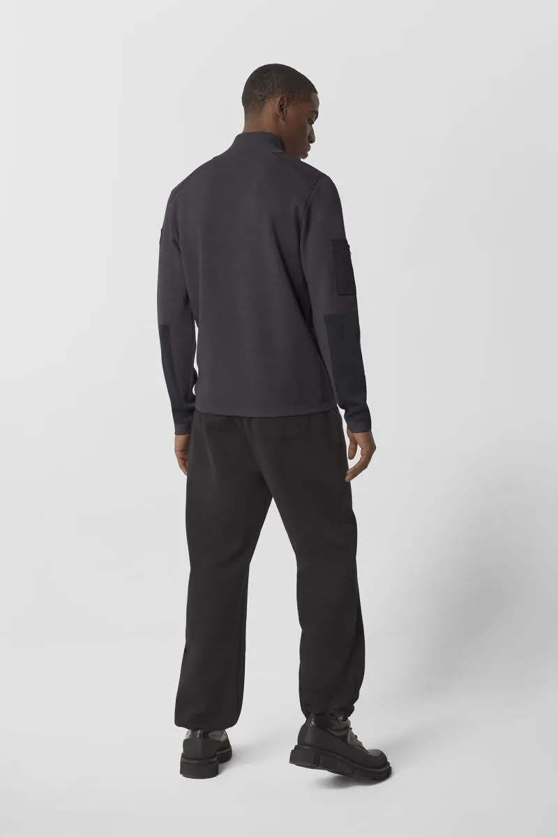 Mens Stormont ¼ Zip Sweater Black Label Iron Grey 7013MB
