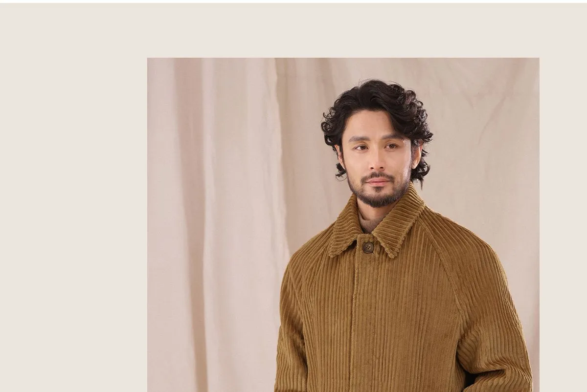 Mid-Length Corduroy Coat