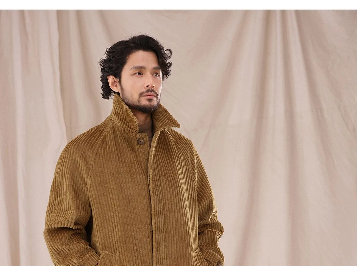 Mid-Length Corduroy Coat