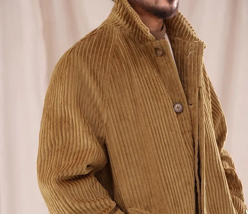 Mid-Length Corduroy Coat