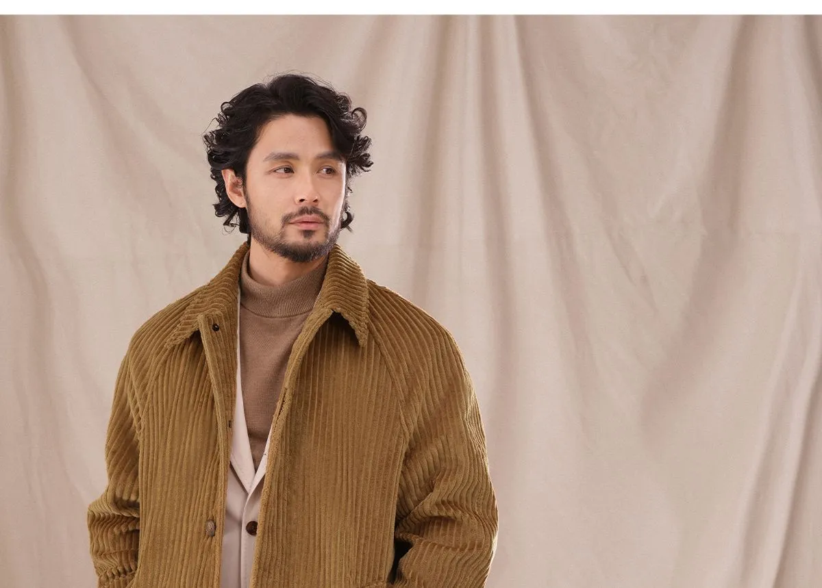 Mid-Length Corduroy Coat