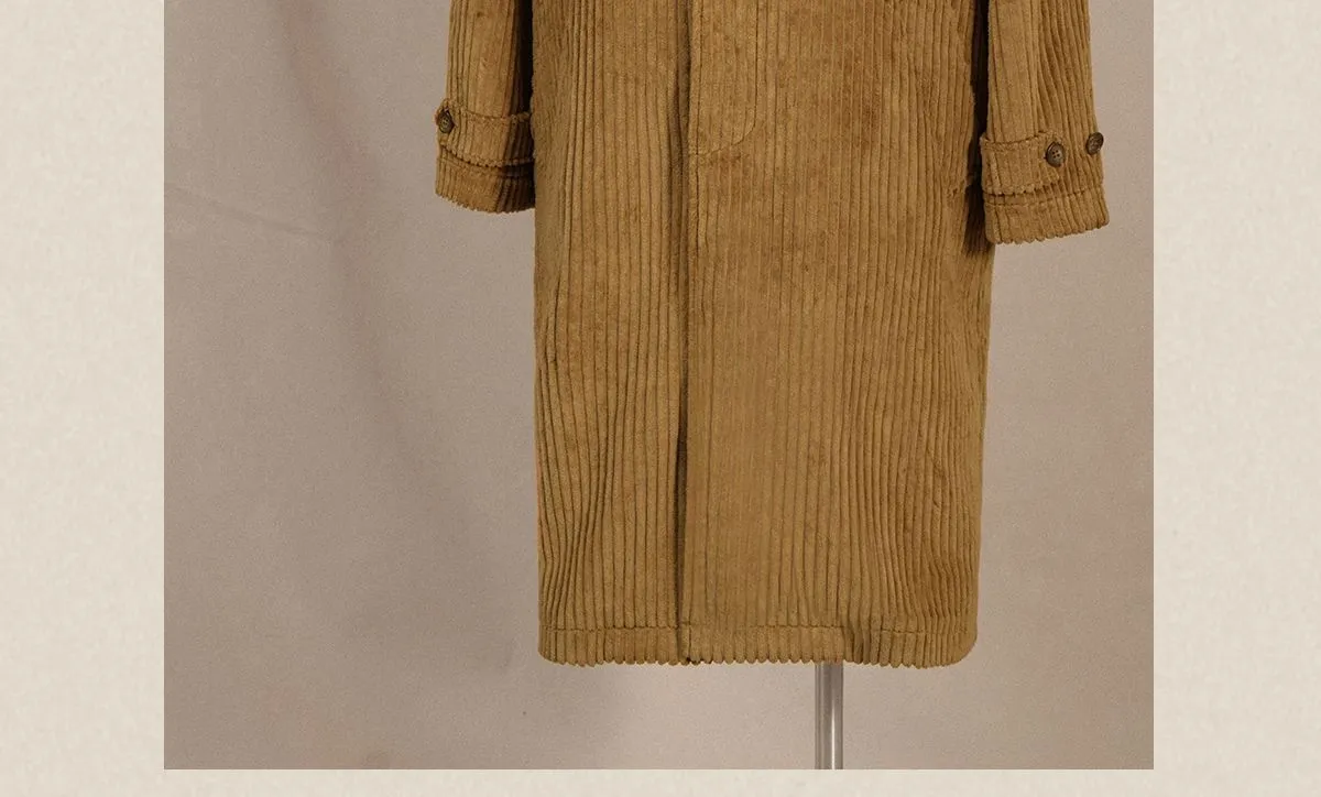 Mid-Length Corduroy Coat