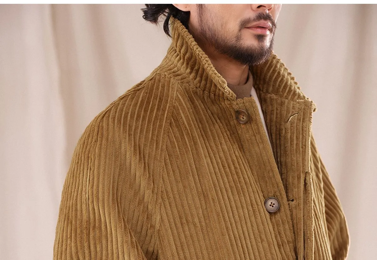 Mid-Length Corduroy Coat