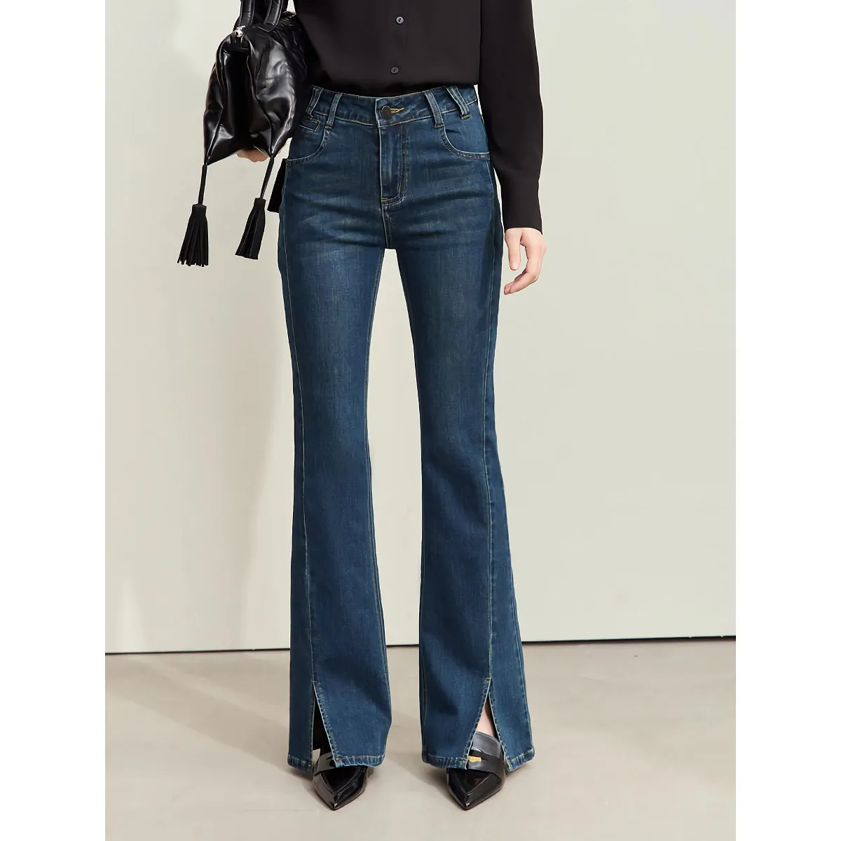 Minimalist Retro Slim Fit Denim Jeans for Women - Autumn Collection