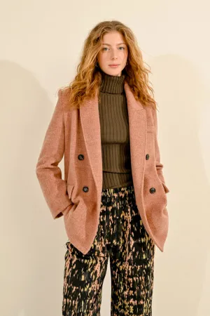 Molly Bracken Wool Blend Coat - Old Pink