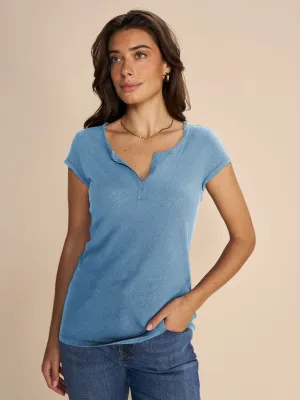 Mos Mosh Troy T Shirt - Blue Shadow
