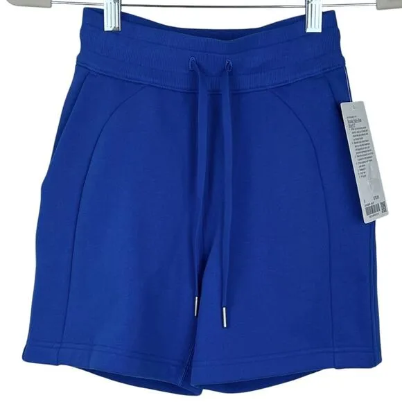NEW Lululemon Scuba High-Rise Short 5” Cotton Terry Blazer Blue 0 W7CBOS