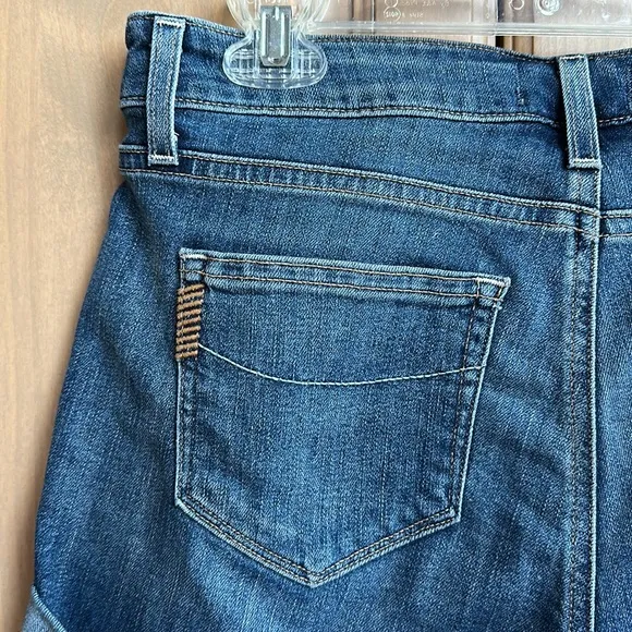 New Paige Jimmy Jimmy Short high rise roll hem cuff cutoff denim shorts