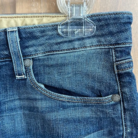 New Paige Jimmy Jimmy Short high rise roll hem cuff cutoff denim shorts