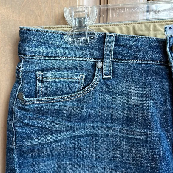 New Paige Jimmy Jimmy Short high rise roll hem cuff cutoff denim shorts