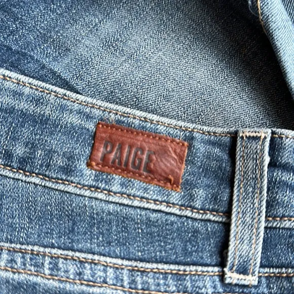 New Paige Jimmy Jimmy Short high rise roll hem cuff cutoff denim shorts