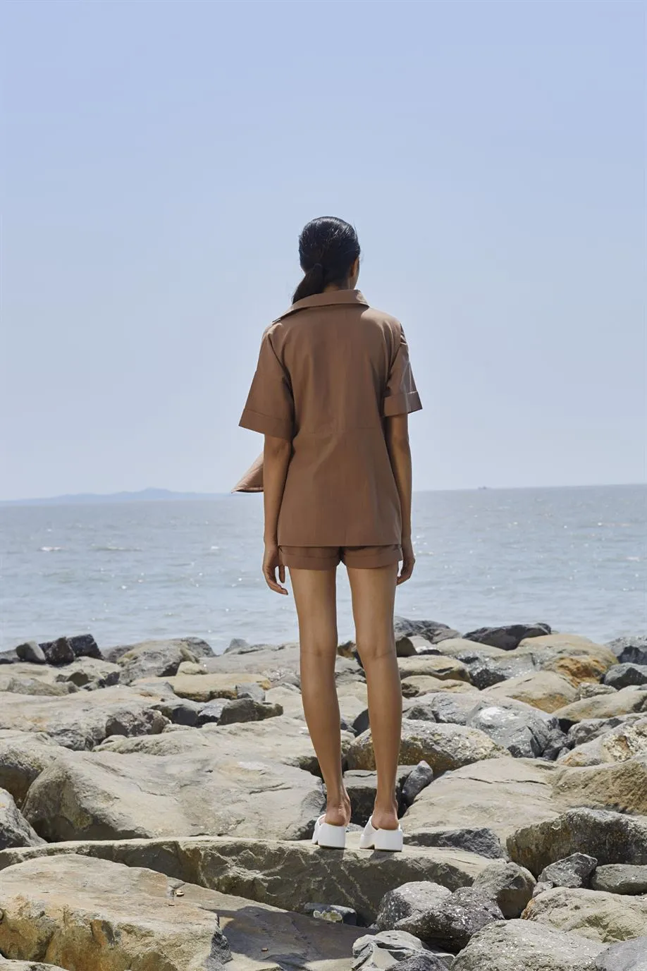 New Season Summer/Fall 2024-Coord Set Ekin Shirt Cotton Beige-MT Ekin Shirt Coord Set-NA Slub Beige-Fashion Edit Mati