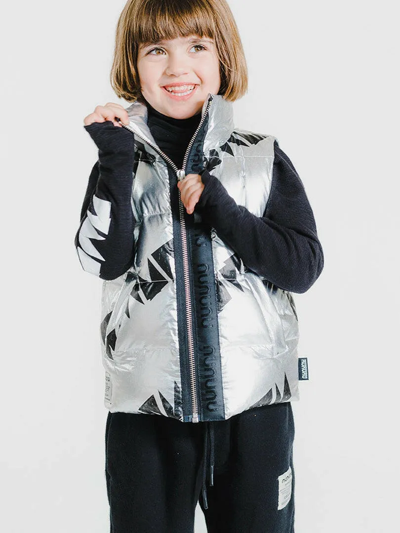 NUNUNU Down Vest Silver