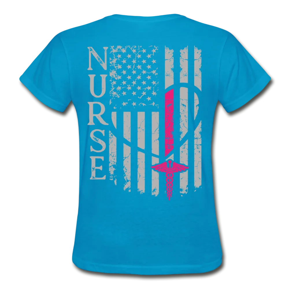 Nurse Flag Gildan Ultra Cotton Ladies T-Shirt (CK1213)