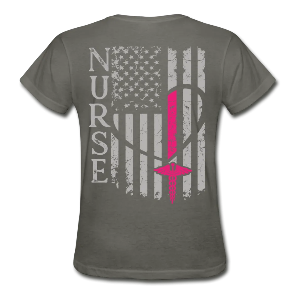 Nurse Flag Gildan Ultra Cotton Ladies T-Shirt (CK1213)