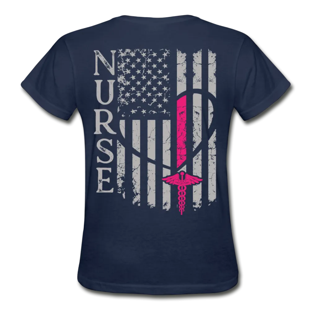 Nurse Flag Gildan Ultra Cotton Ladies T-Shirt (CK1213)