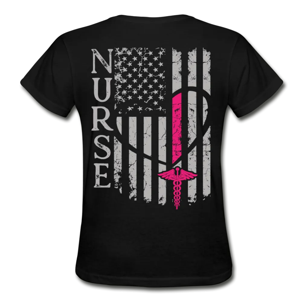 Nurse Flag Gildan Ultra Cotton Ladies T-Shirt (CK1213)