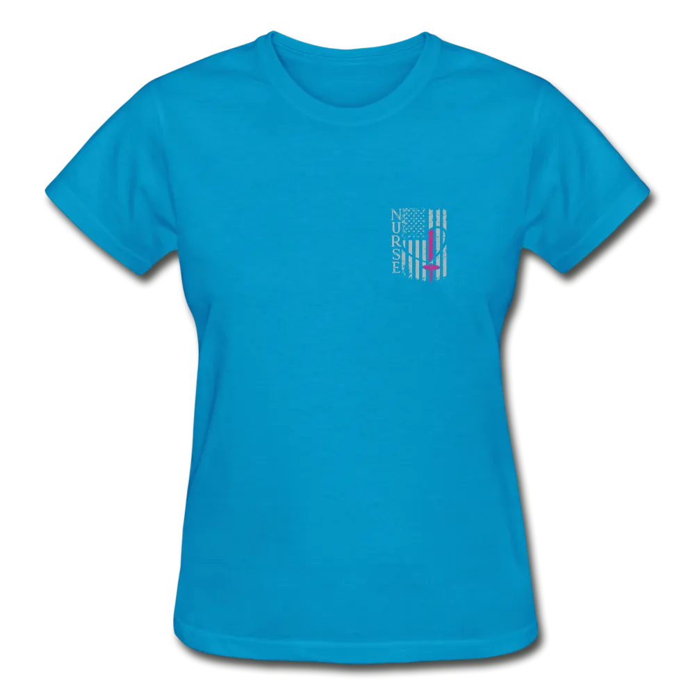 Nurse Flag Gildan Ultra Cotton Ladies T-Shirt (CK1213)