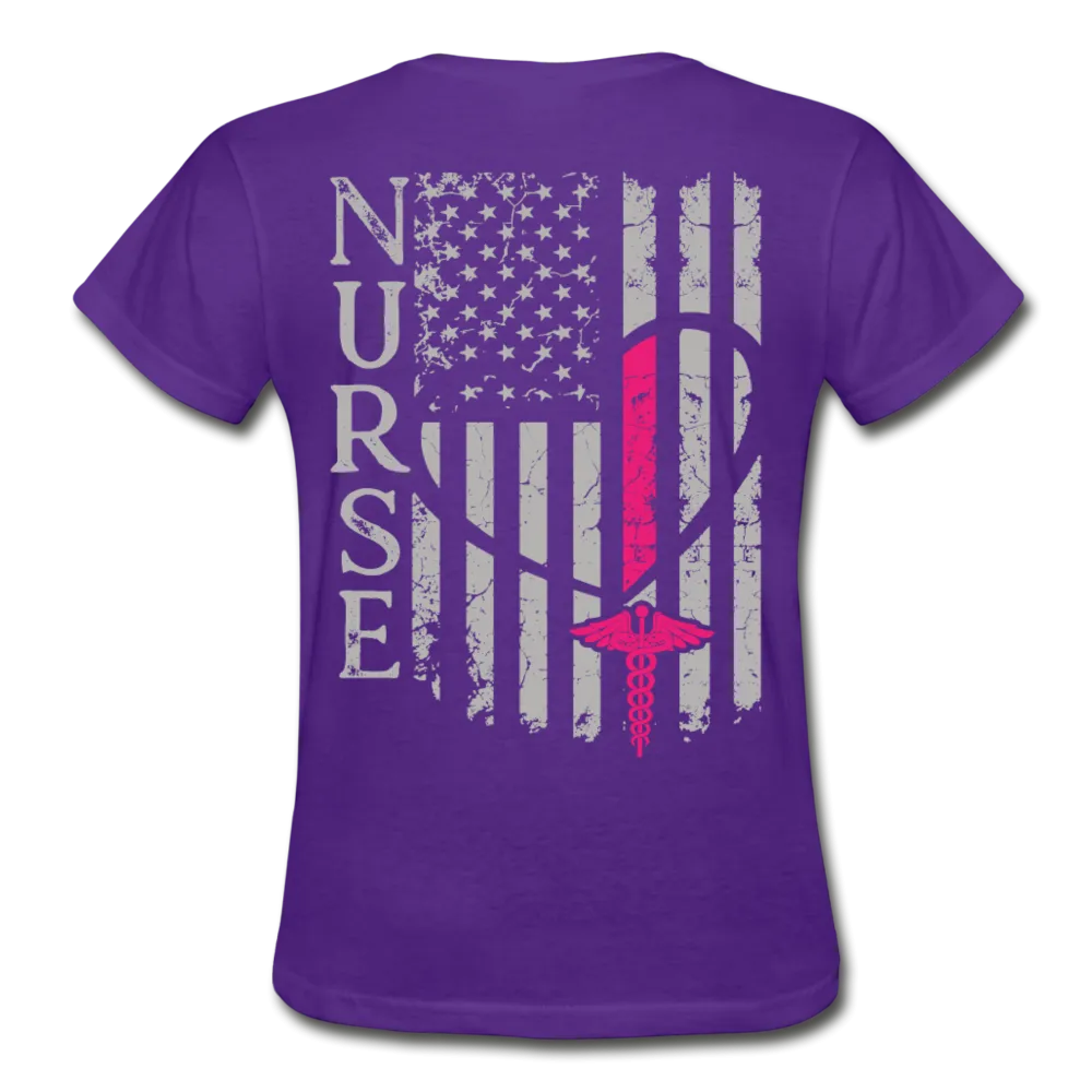 Nurse Flag Gildan Ultra Cotton Ladies T-Shirt (CK1213)