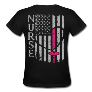 Nurse Flag Gildan Ultra Cotton Ladies T-Shirt (CK1213)